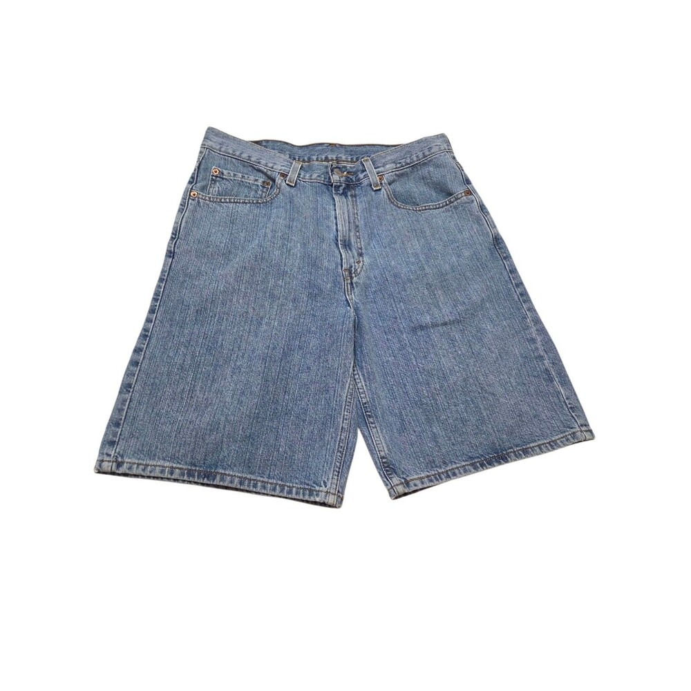 Levis 550 Shorts Mens 33 Blue Denim Relaxed Fit Baggy Jeans Classic Jorts E7.5